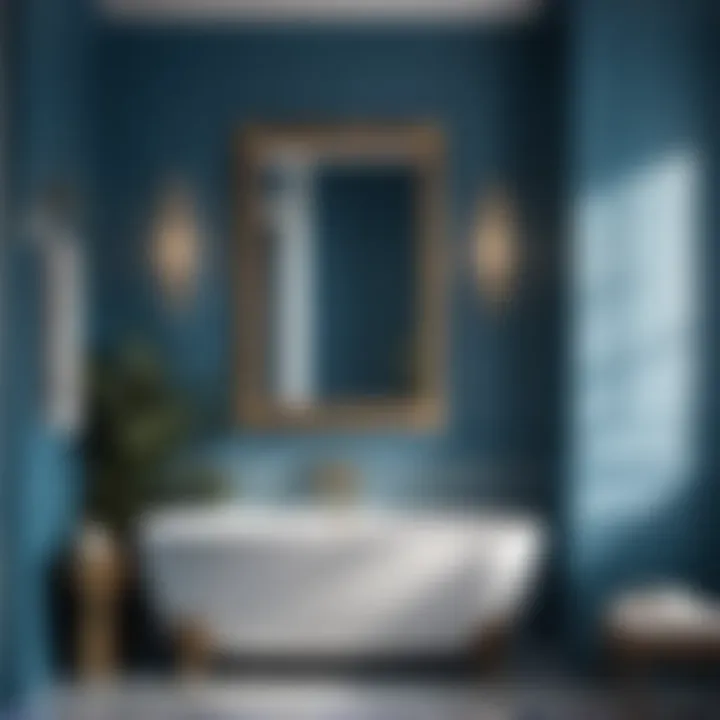 Soothing Blue Bathroom Wall
