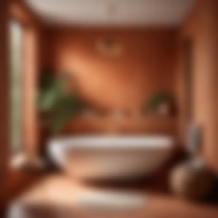 Warm Terracotta Bathroom Wall