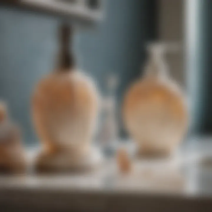 Seashell soap dispenser and toothbrush holder