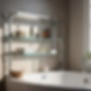 Create a Relaxing Spa Vibe in Your Bathroom Minimalist Glass and Chrome Bathroom Shelf with Spa-Inspired Decor