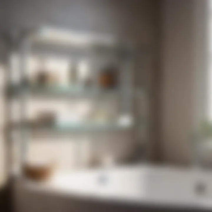 Create a Relaxing Spa Vibe in Your Bathroom Minimalist Glass and Chrome Bathroom Shelf with Spa-Inspired Decor