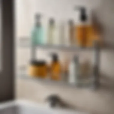 Organize Your Bathroom Essentials in Style Sleek Glass and Chrome Bathroom Shelf with Toiletry Accessories