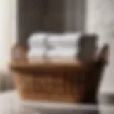 Elegant Wicker Basket with Towels