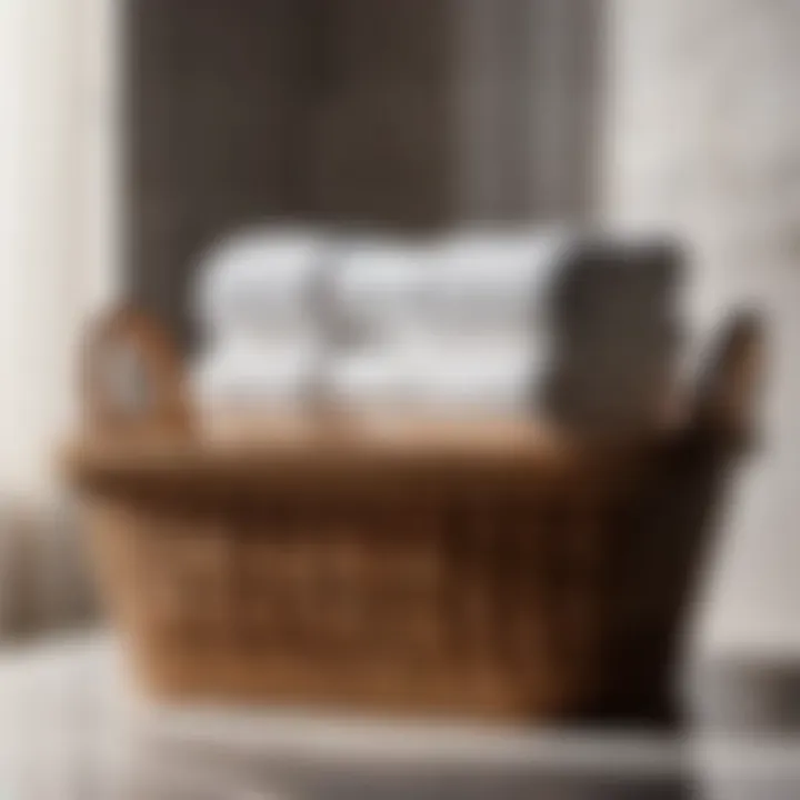 Elegant Wicker Basket with Towels