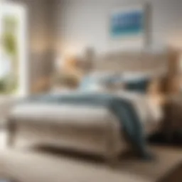 Elegant Coastal Bed Frame with Driftwood Finish