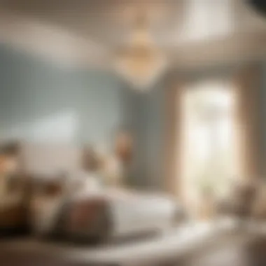 Celestial Light Elegance Elegant Bedroom Wall Painted with Behr's Celestial Light