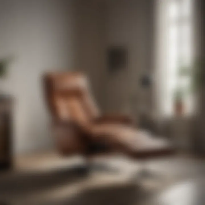 Minimalist recliner complementing a contemporary bedroom decor
