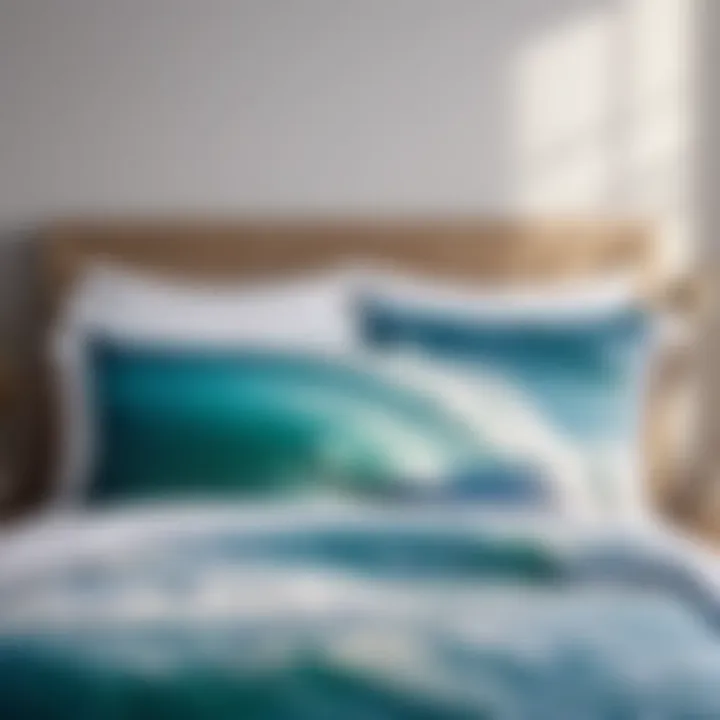 Ocean Wave Bedding Set Soft Blue Ocean Wave Bedding Set