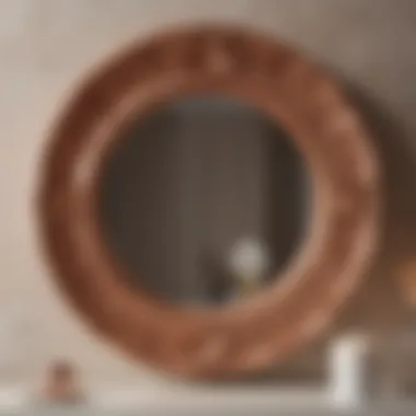 Reflecting Sophistication Chic Rose Gold Wall Mirror