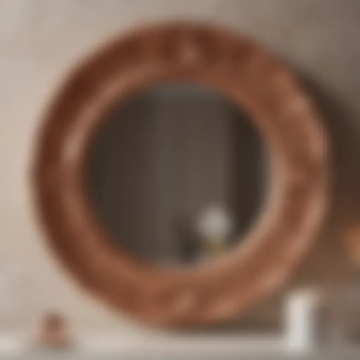 Reflecting Sophistication Chic Rose Gold Wall Mirror