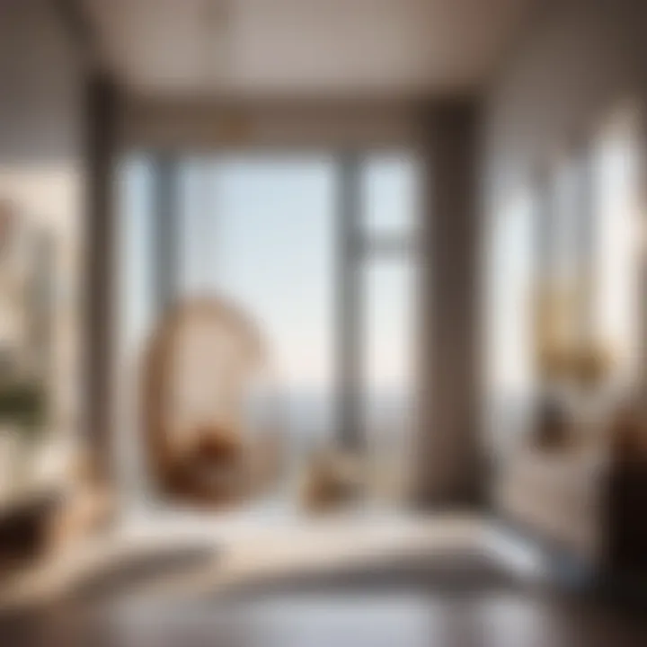 Luxurious Hanging Seat in Modern Bedroom Luxurious Hanging Seat in Modern Bedroom
