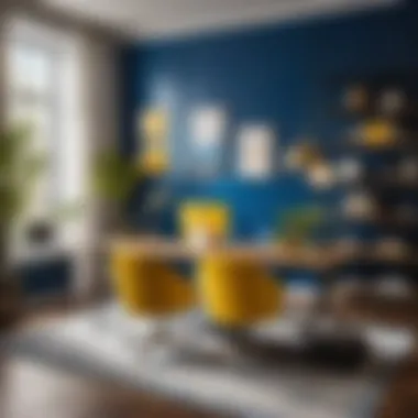 Contemporary Energy Modern office with energizing shades of blue and yellow