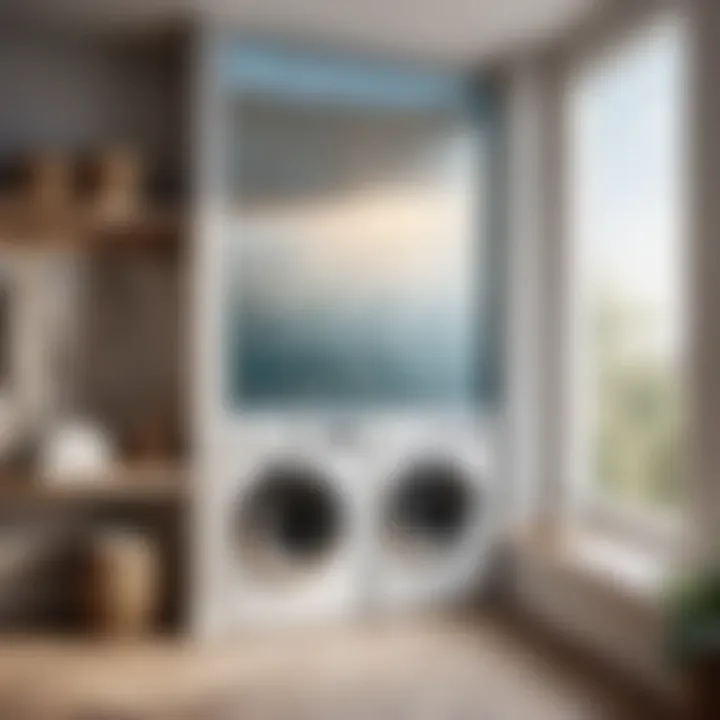 Modern Geometric Window Film for Laundry Room