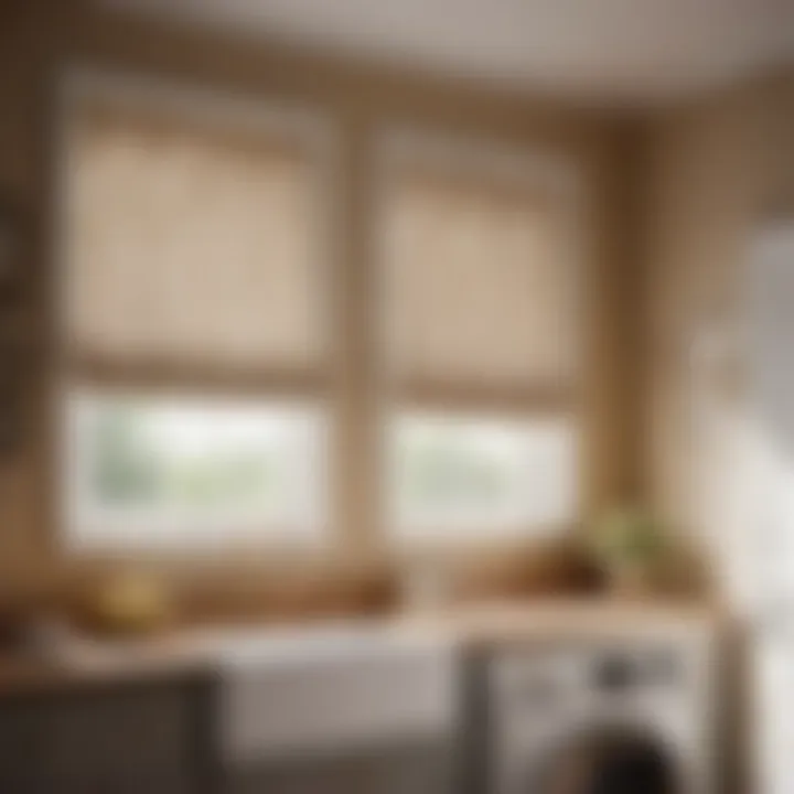 Chic Roman Shades for Laundry Room