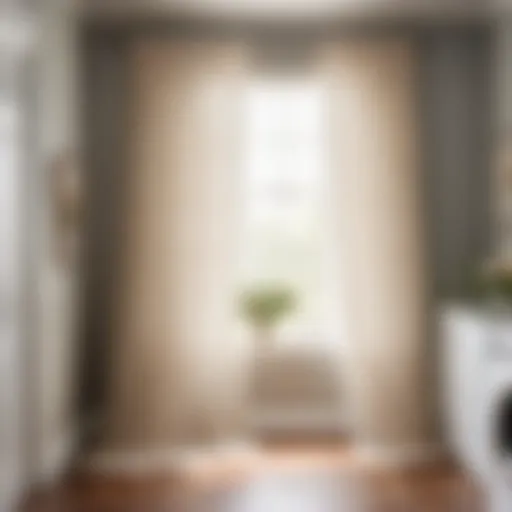 Elegant Sheer Drapery in Laundry Room
