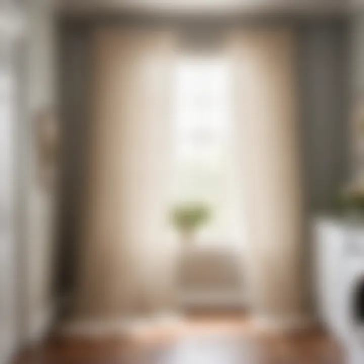 Elegant Sheer Drapery in Laundry Room