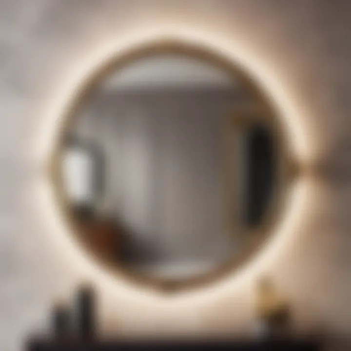 Art Deco Inspired Wall Mirror in Stylish New York Bedroom