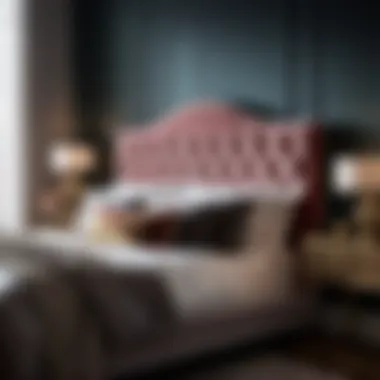 Luxurious Velvet Headboard in New York Bedroom