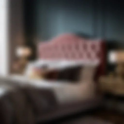 Luxurious Velvet Headboard in New York Bedroom