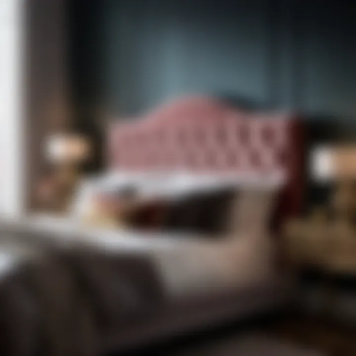 Luxurious Velvet Headboard in New York Bedroom