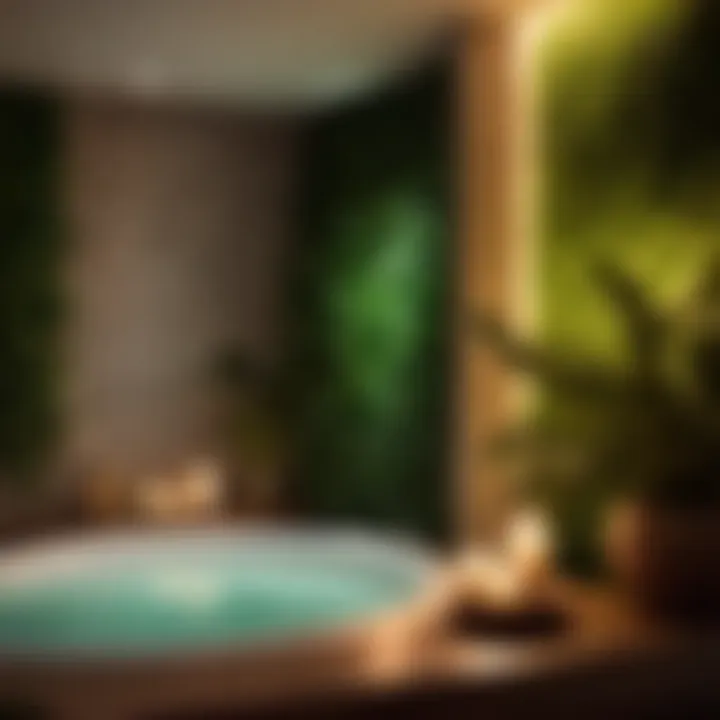Soothing Greenery and Candlelit Ambiance