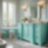 Elegant Tiffany Blue Bathroom Vanity