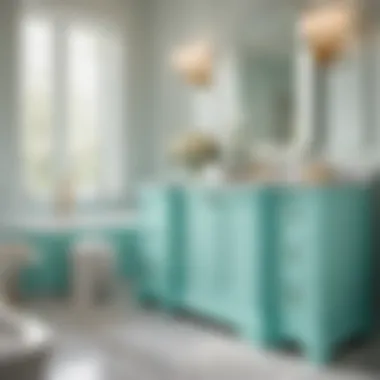 Elegant Tiffany Blue Bathroom Vanity