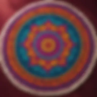 Mandala Magic: Vibrant Symmetry Colorful mandala design hippie rug for bedroom decor