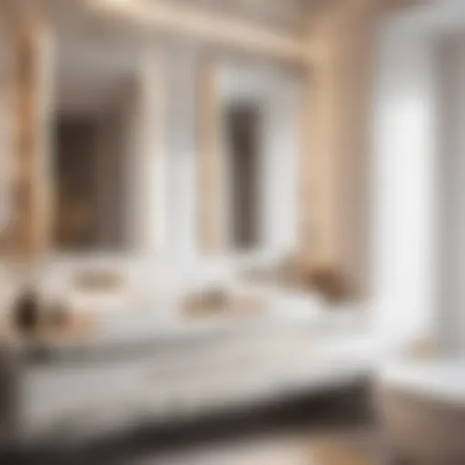 Marble Elegance Elegant marble accents in a small bathroom