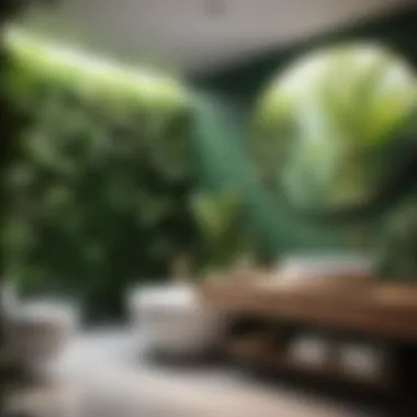 Nature-inspired small bathroom decor with greenery