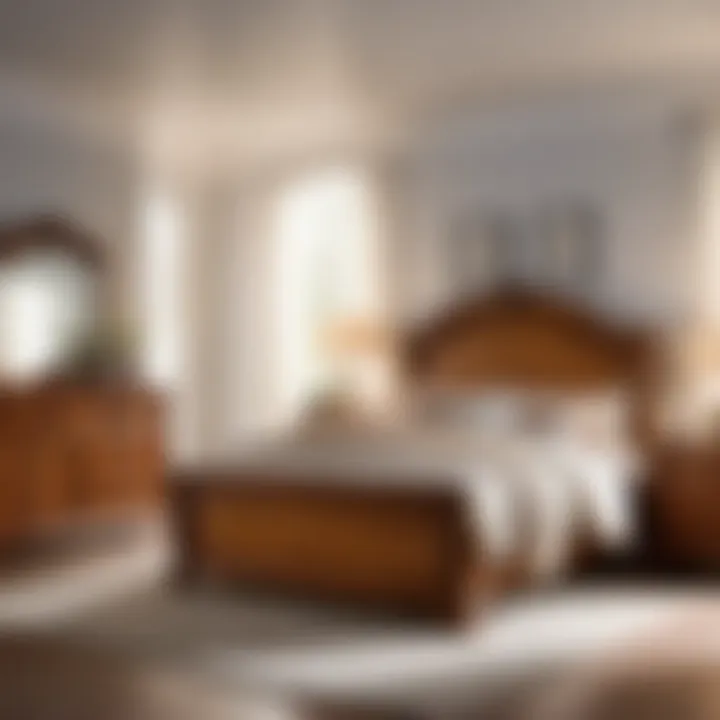 Maple bedroom set enhancing bedroom aesthetics