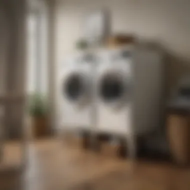 Harmonizing Home Decor with Elevated Laundry Carts Elevated laundry cart on wheels blending seamlessly with home decor