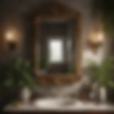 Nature-Themed Wall Decor for a Cozy Half Bath Charming nature-themed wall decor adding warmth to a small bathroom