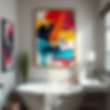Vibrant Abstract Art in Small Spaces Colorful abstract pieces adding vibrancy to a small space