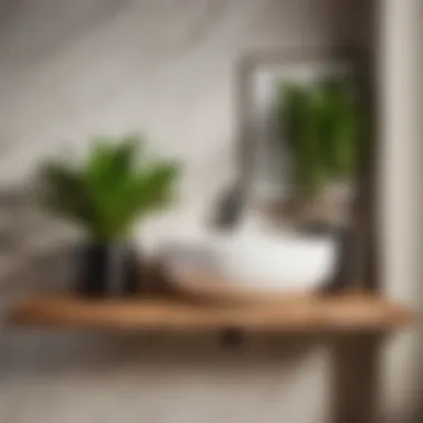 Wooden Shelves with Plant Accents Barn Bathroom Decor Wooden Shelves with Plant Accents