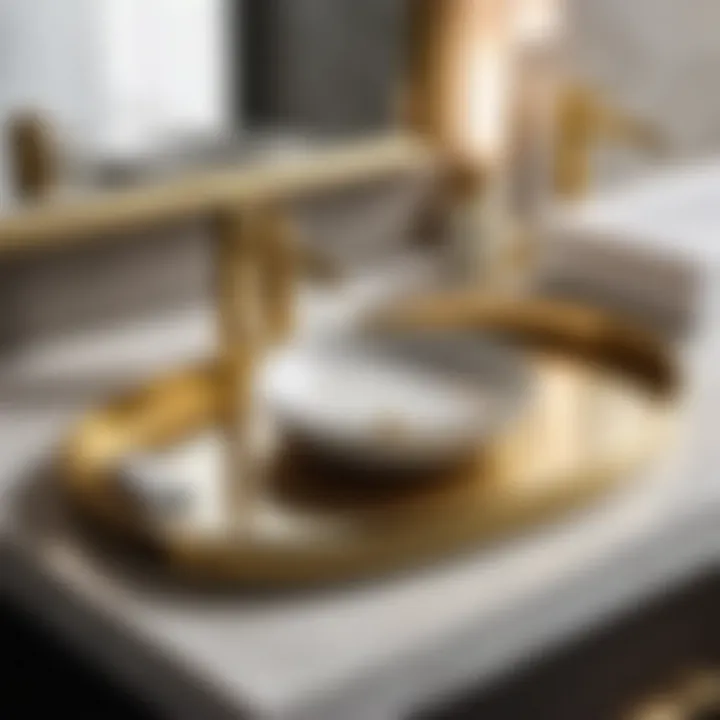 Contemporary Brass Vanity Tray