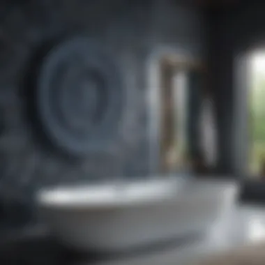 Ceramic Wall Sculptures in Blue and Gray Tones Blue and Gray Ceramic Wall Sculptures