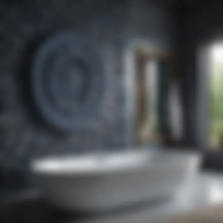 Ceramic Wall Sculptures in Blue and Gray Tones Blue and Gray Ceramic Wall Sculptures