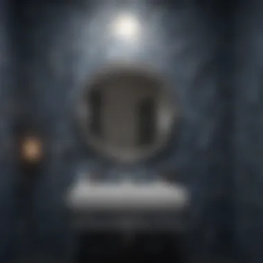 Geometric Wallpaper in Blue and Gray Shades Blue and Gray Geometric Wallpaper Design