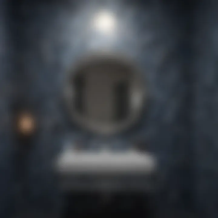 Geometric Wallpaper in Blue and Gray Shades Blue and Gray Geometric Wallpaper Design