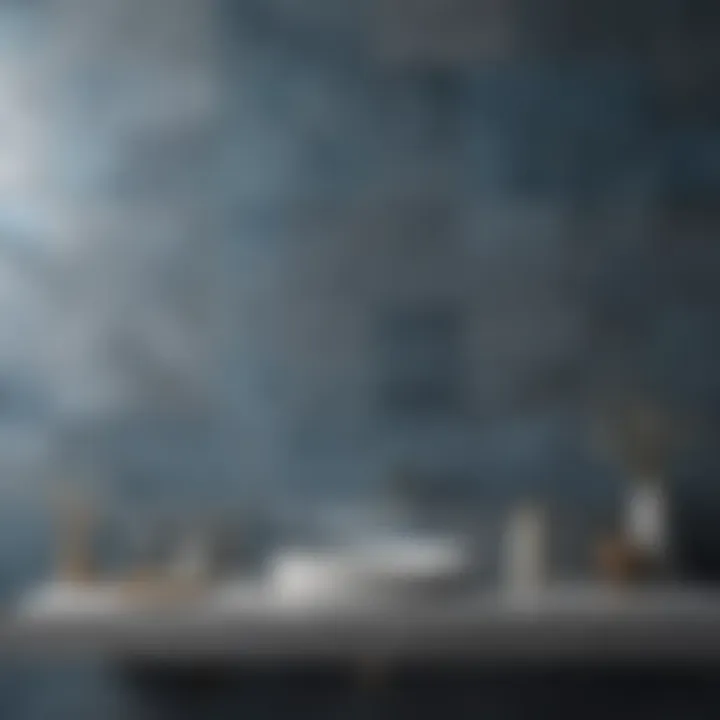 Minimalist Wall Tiles in Blue and Gray Blue and Gray Minimalist Wall Tiles