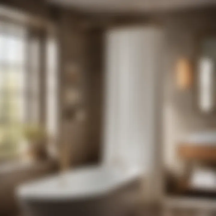 Luxurious shower rod in a sophisticated bathroom setting