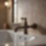 Elegant Rod Iron Faucet in Luxurious Bathroom