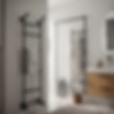 Timeless Rod Iron Towel Rack Timeless Rod Iron Towel Rack in Modern Bathroom