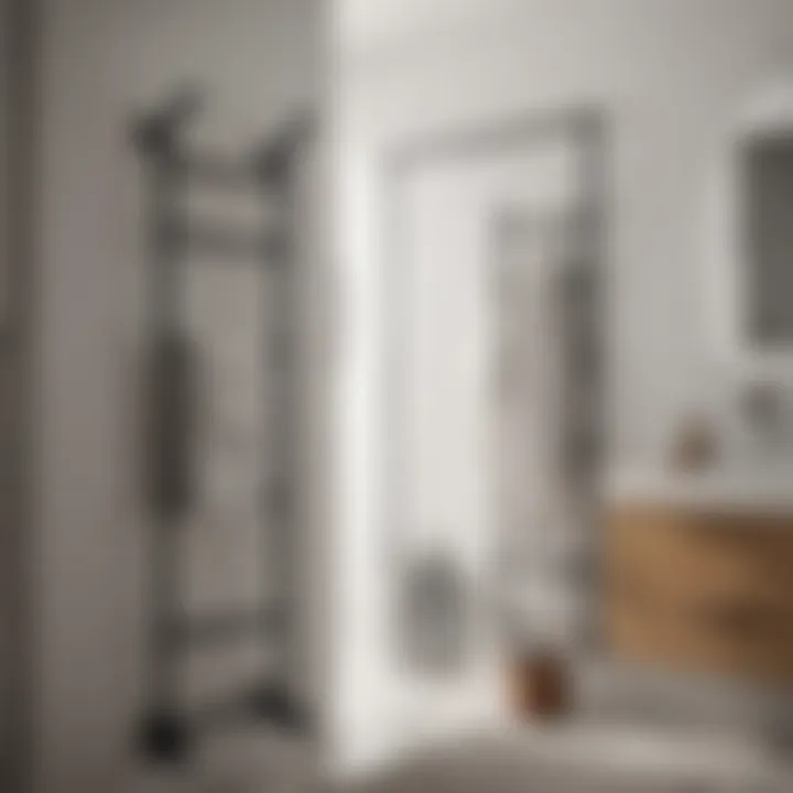 Timeless Rod Iron Towel Rack Timeless Rod Iron Towel Rack in Modern Bathroom