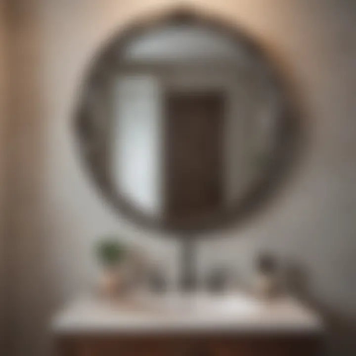 Stylish Rod Iron Vanity Mirror Stylish Rod Iron Vanity Mirror in Elegant Bathroom