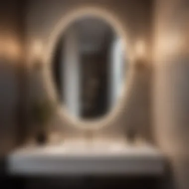 Minimalist Texture Subtle textured wallpaper enhancing a minimalistic bathroom