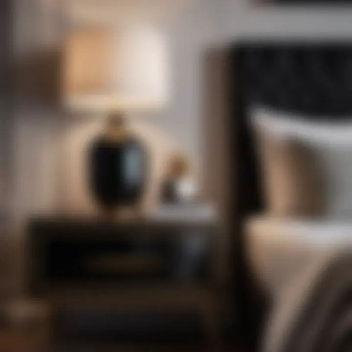 Elegant Monochrome Nightstand Decor