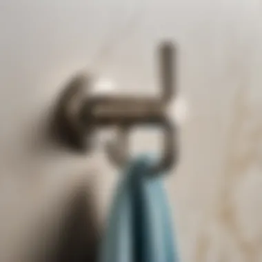 Chic brushed nickel robe hook for organization