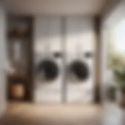 Elegant Minimalist Wall Hanging in Laundry Room